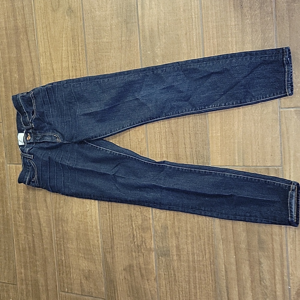 J. CREW Lookout High Rise Skinny Blue Jean 5 pocket stretch dark wash sz 6 EUC